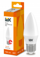 Лампа светодиодная C35 свеча 7Вт 230В 3000К E27 IEK