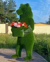 Топиар фигура Медведь с кашпо малый