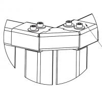 PERCo-RF01 0-04, накладка верхняя угловая