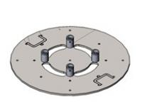 Опора круглая стальная D800x12CUP для ферм TC-Q30/40, оцинковка. Вес 43 кг.