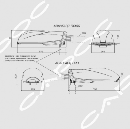 Светильник уличный консольный Авангард Про Плюс AVGpr-250M – №2