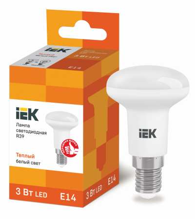 Лампа светодиодная R39 рефлектор 3Вт 230В 3000К E14 IEK – №1