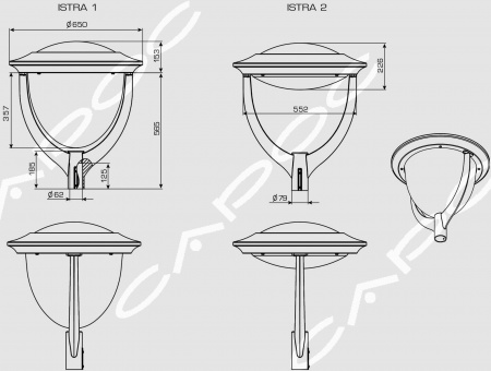 Уличный светодиодный светильник Истра ISTRA 1(2) 28 – №2