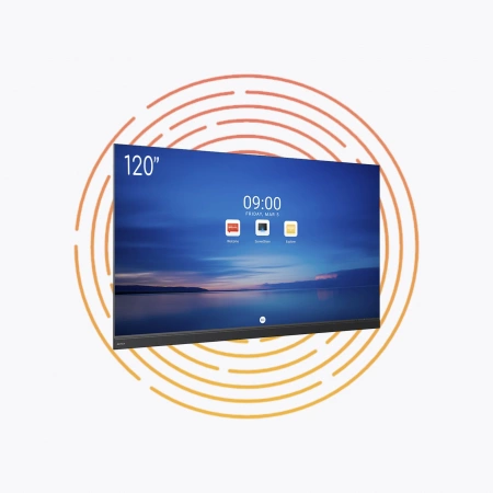 Светодиодный экран QStech All-in-One XWALL PLUS 120-13, шаг пикселя 1.39 мм, разрешение 1920х1080, размер 2678х1616х28.5 мм, яркость 550 нит, ОС Android, встроенная звуковая система 2х30 Вт, интегрированный контроллер. Интерфейсы – HDMI, USB-A, USB-C, WI- – №1