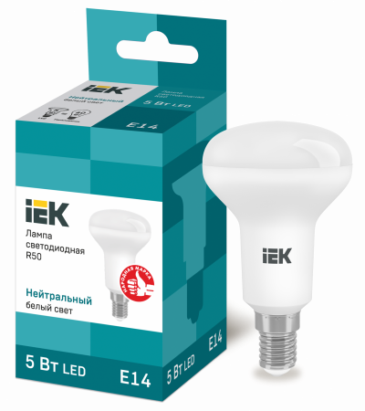 Лампа светодиодная R50 рефлектор 5Вт 230В 4000К E14 IEK – №1