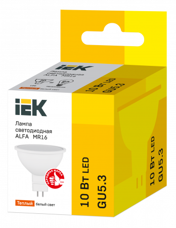 Лампа светодиодная ALFA MR16 софит 10Вт 230В 3000К GU5,3 IEK – №2