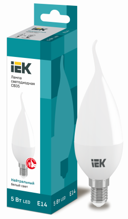 Лампа светодиодная CB35 свеча на ветру 7Вт 230В 3000К E14 IEK – №1