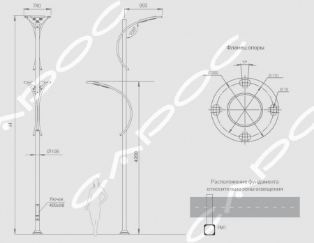 Светодиодная система уличного освещения Парус PRS2 60 – №2